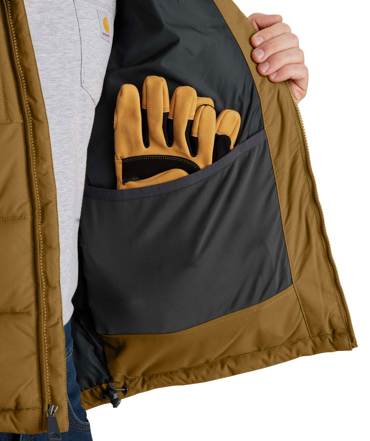 Carhartt Midweight vinterjakke, Oak Brown, large image number 4