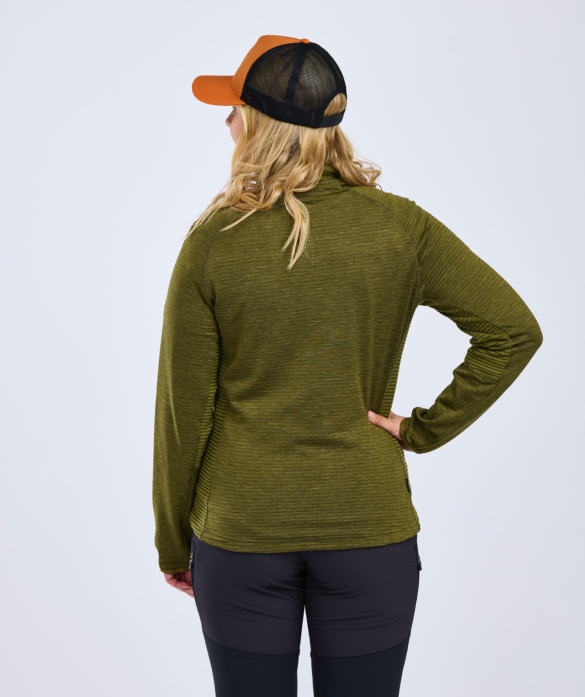 Pinewood&nbsp;Abisko dame fleecejakke, Olive green, large image number 3