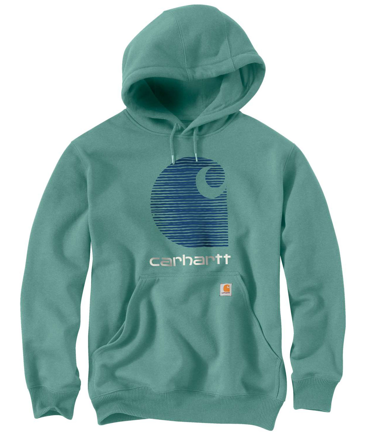 Carhartt Logo hoodie, Slate Green