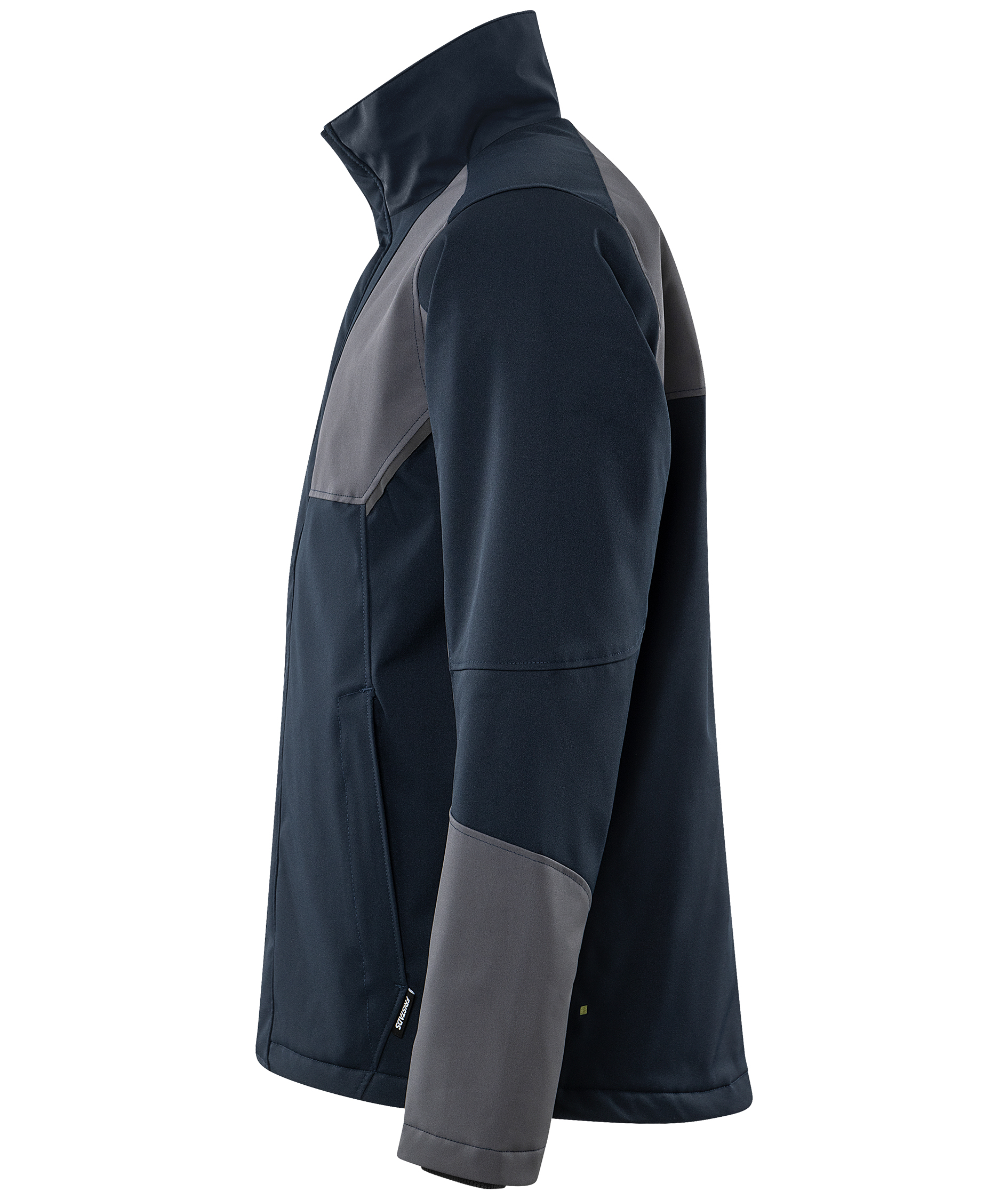 Fristads softshell vinterjacka 4931 GSW full stretch, M&ouml;rk marin/Gr&aring;, large image number 3