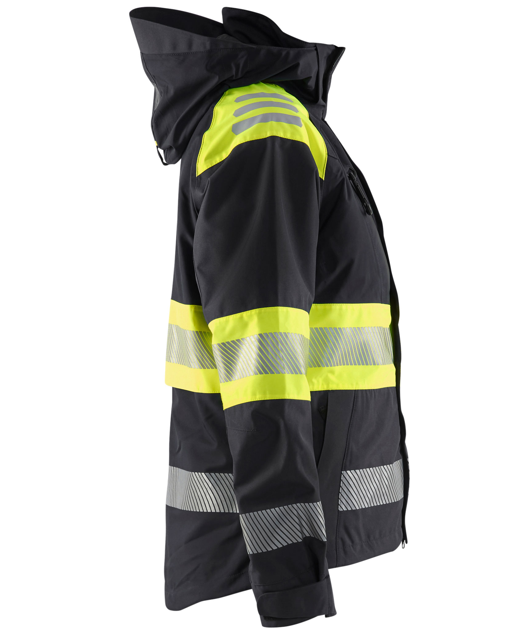 Bl&aring;kl&auml;der dame skalljakke, Svart/Hi-Vis Gul, large image number 2