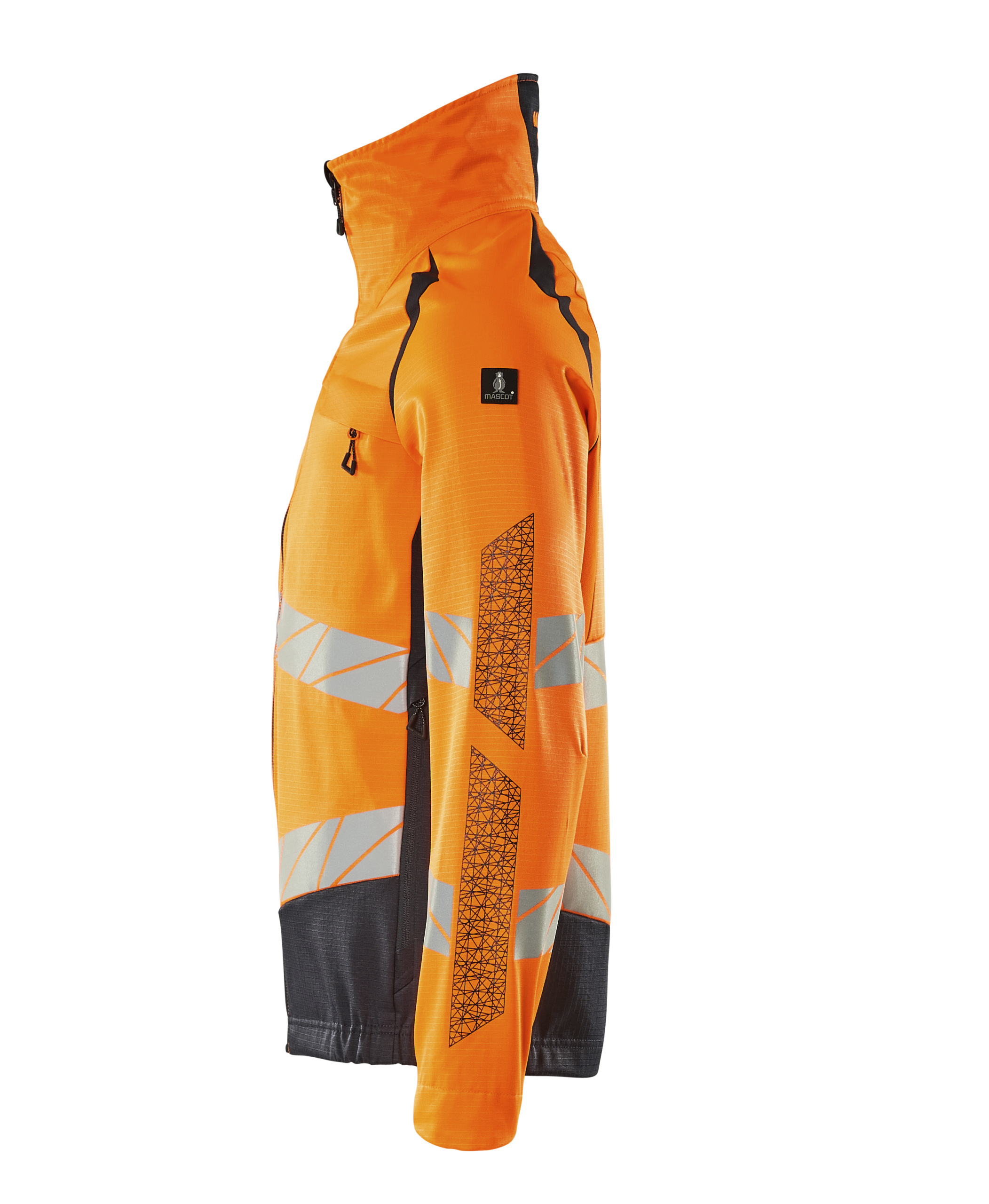 Mascot Accelerate Safe jakke, Hi-vis Orange/M&oslash;rk Marine, large image number 2