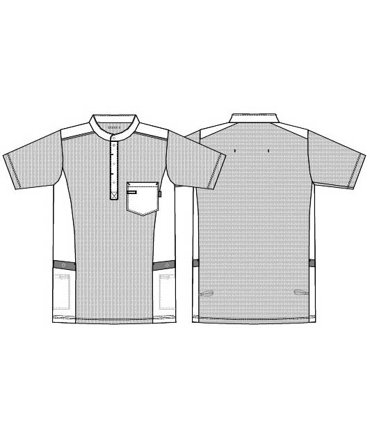 Kentaur  pique tunic, Raspberry red Melange, large image number 2