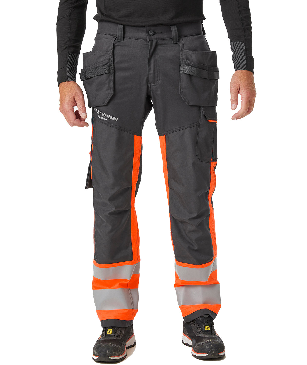 Helly Hansen Alna 2.0 h&aring;ndverksbukse, Hi-vis Orange/charcoal
