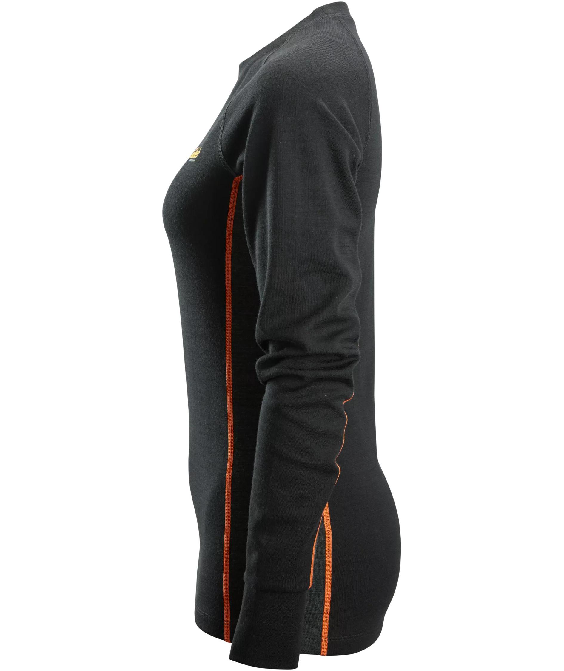 Snickers underst&auml;llstr&ouml;ja med merinoull 9470 dam, Black/Anthracite Melange, large image number 4