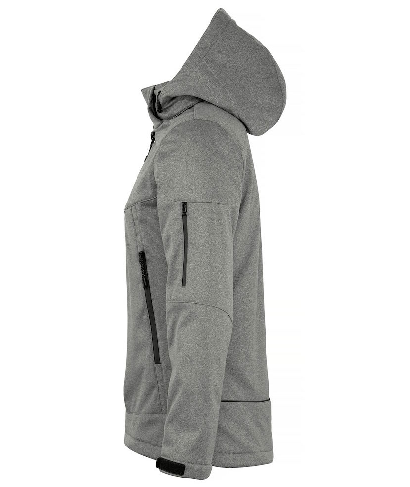 Clique Grayland dame softshelljakke, Anthracite melange, large image number 2