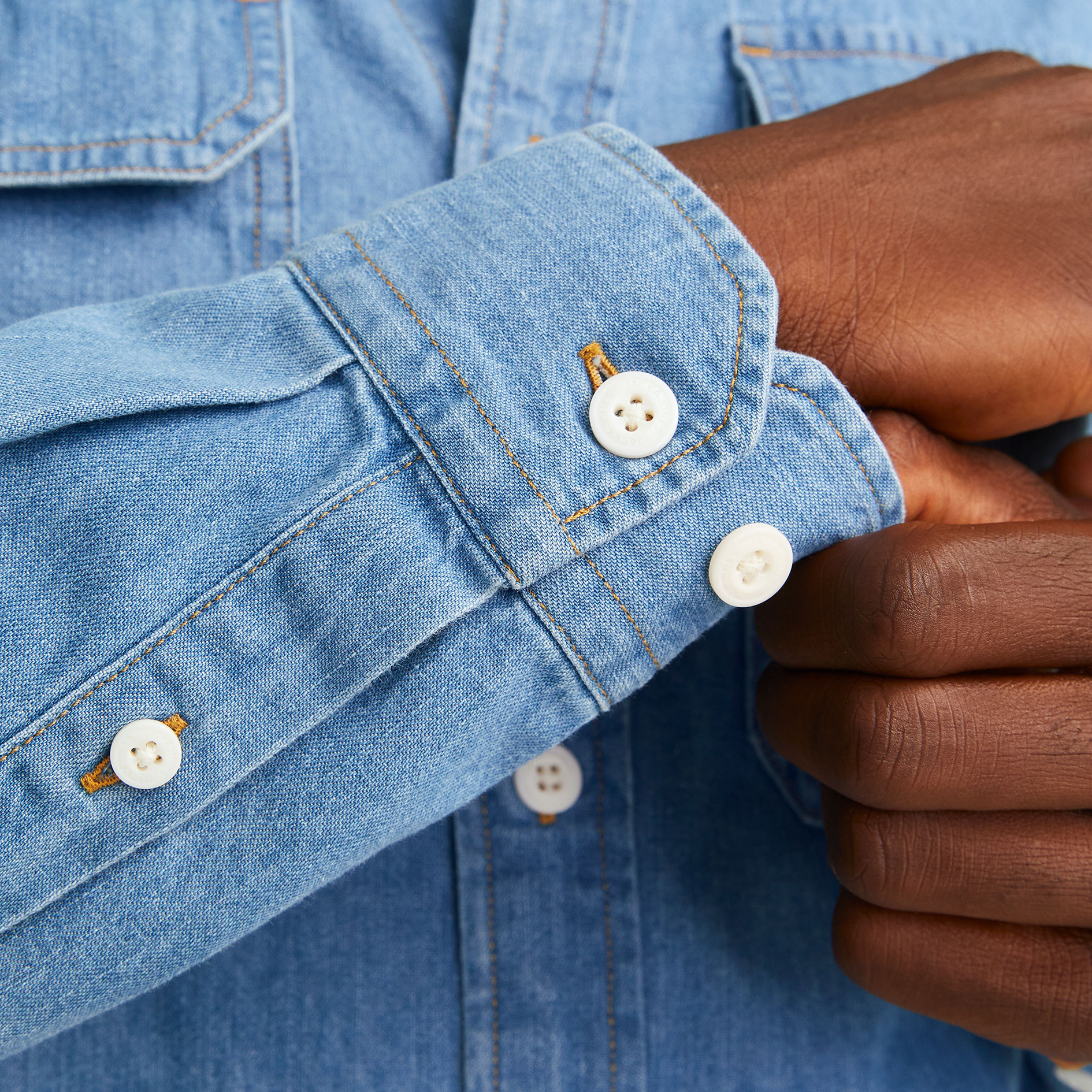 Jack & Jones JJETRAVIS denim shirt, Light Blue Denim, large image number 4