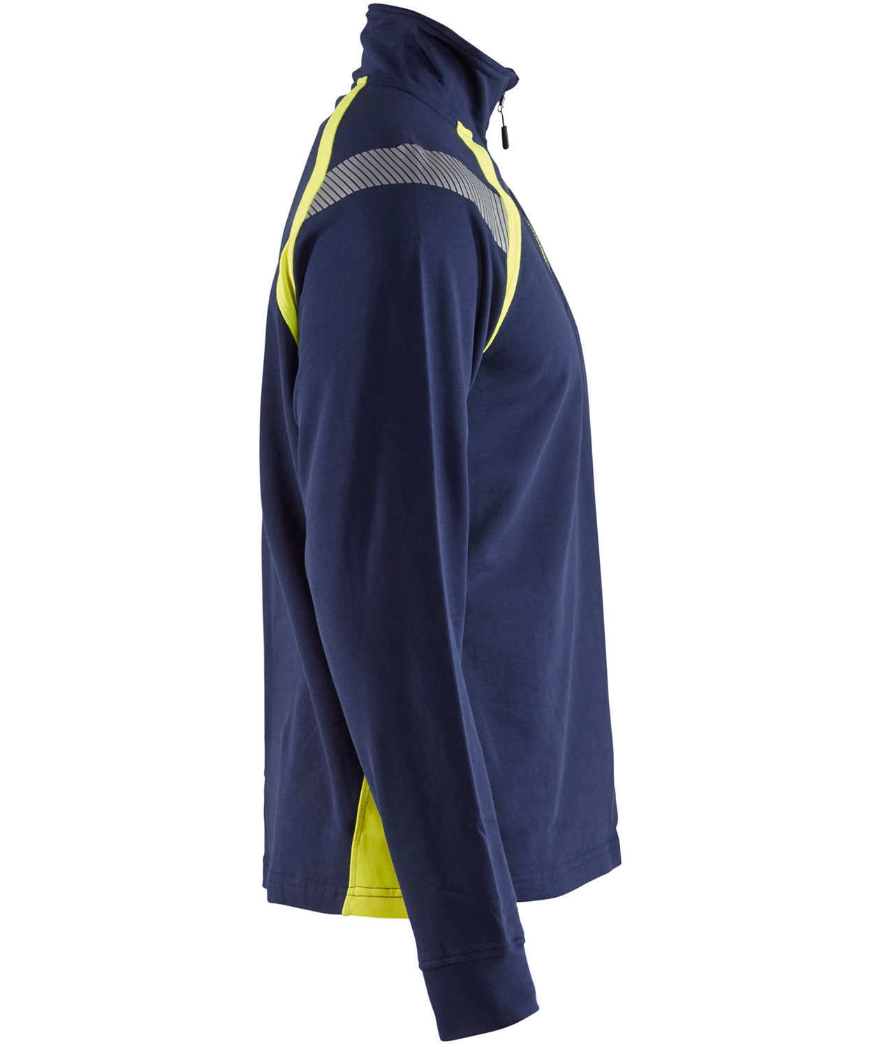 Bl&aring;kl&auml;der sweatshirt half zip, Marine/Hi-Vis gul, large image number 3