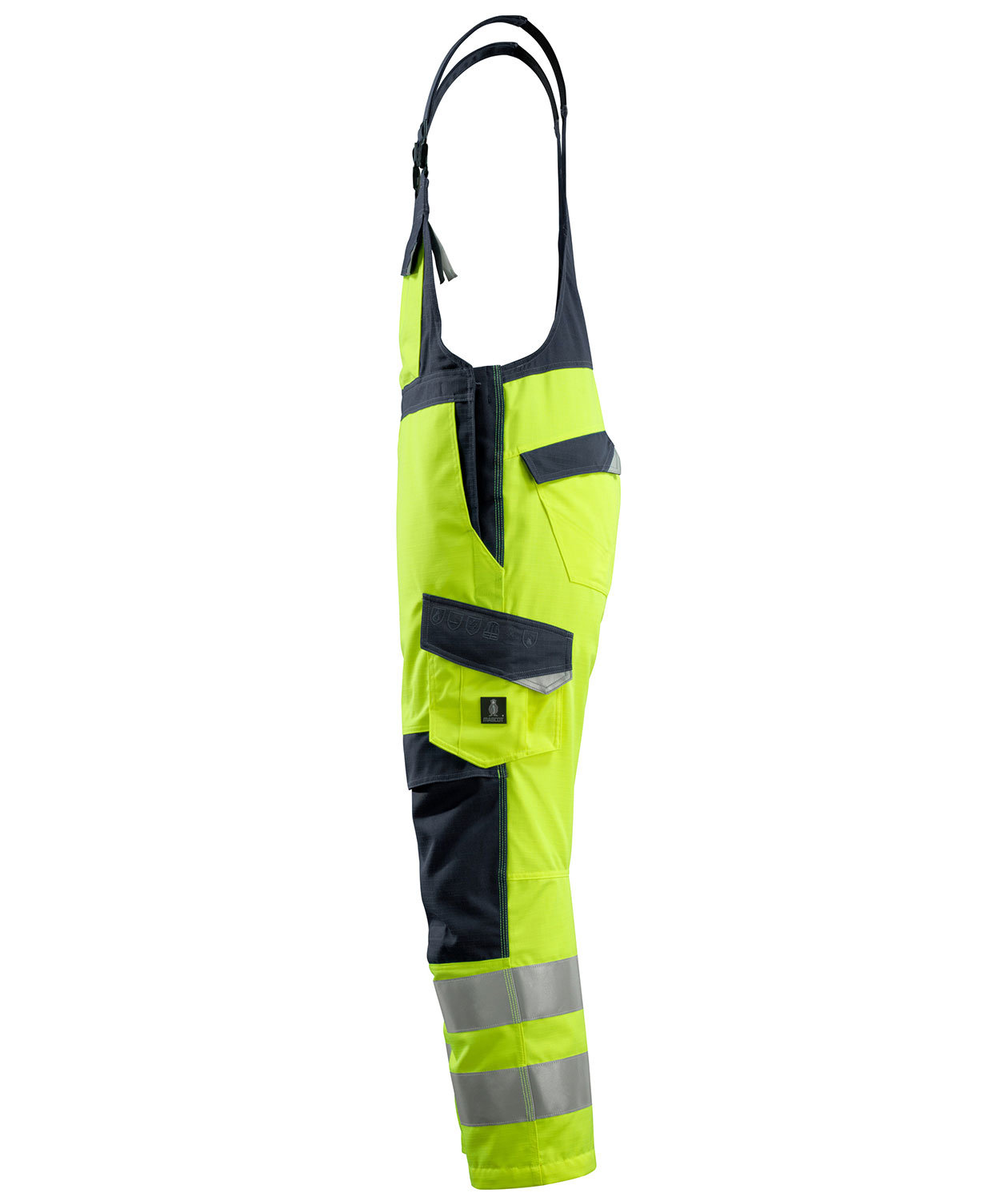 Mascot Multisafe Davos bib and brace, Hi-Vis Yellow/Dark Marine