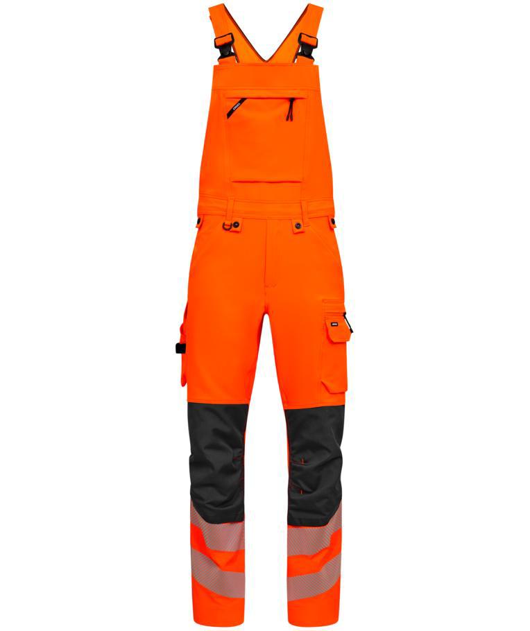 Engel Safety bib and brace full stretch, Orange/Anthracite, Orange/Anthracite, swatch