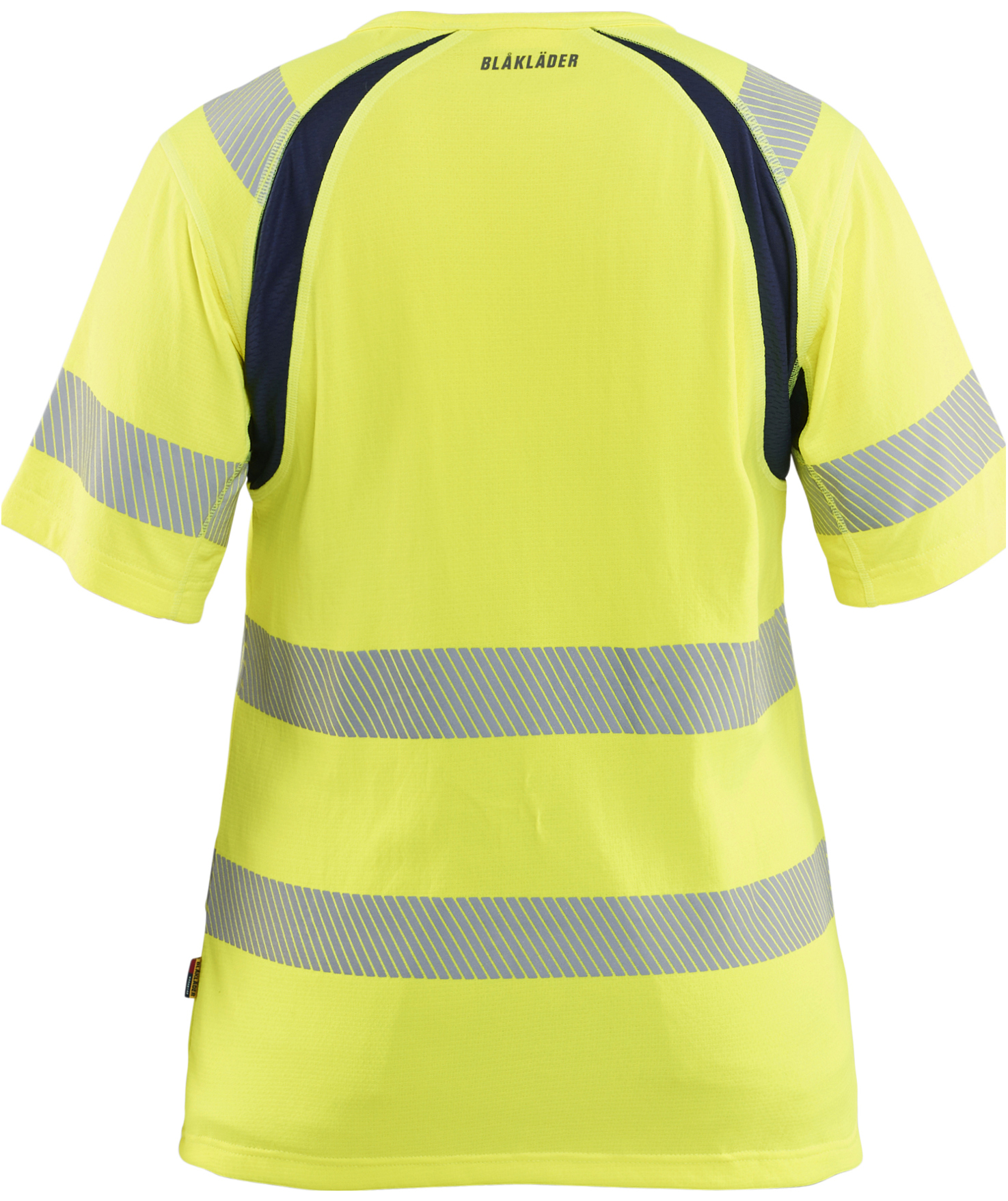 Bl&aring;kl&auml;der women's T-shirt, Hi-Vis yellow/marine, large image number 2