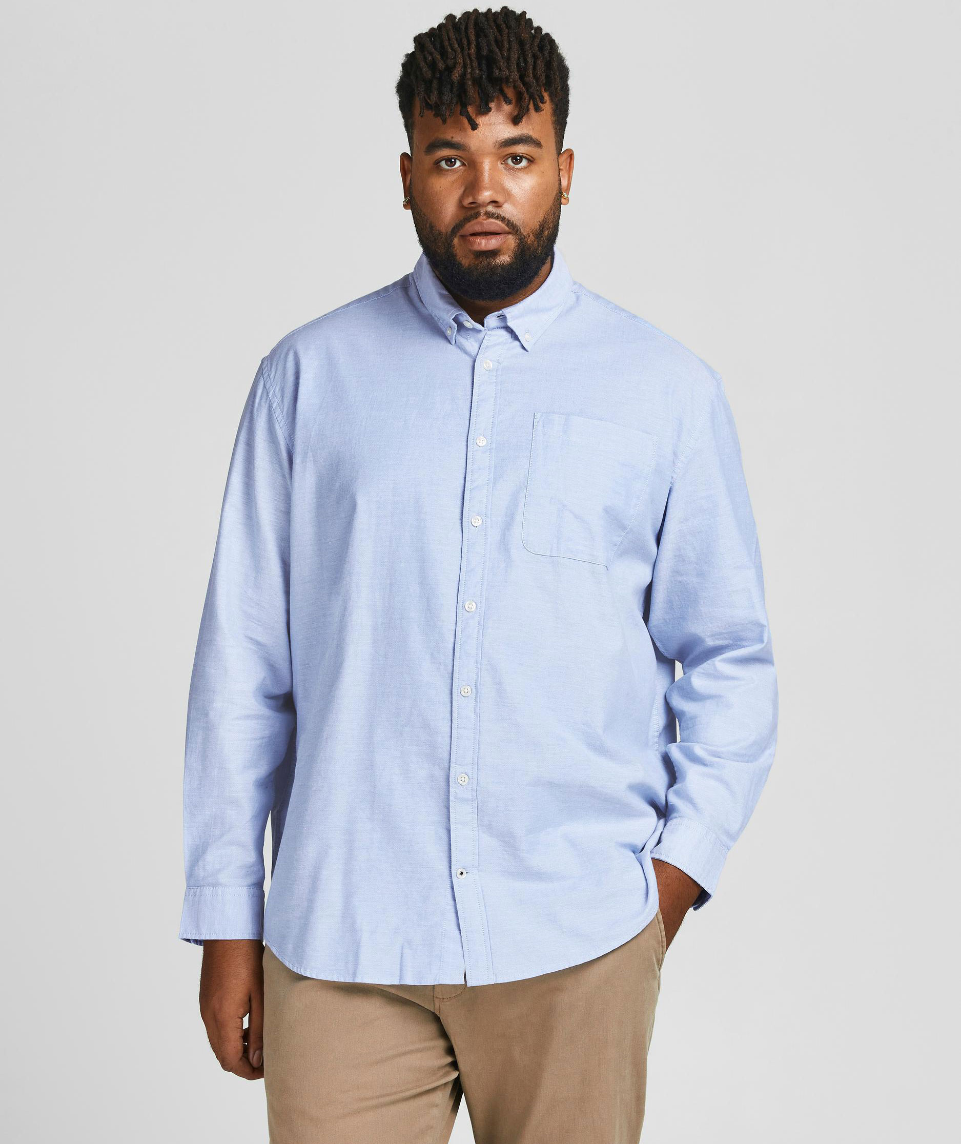 Jack & Jones JJEOXFORD Plus Size Regular Fit skjorte, Cashmere Blue