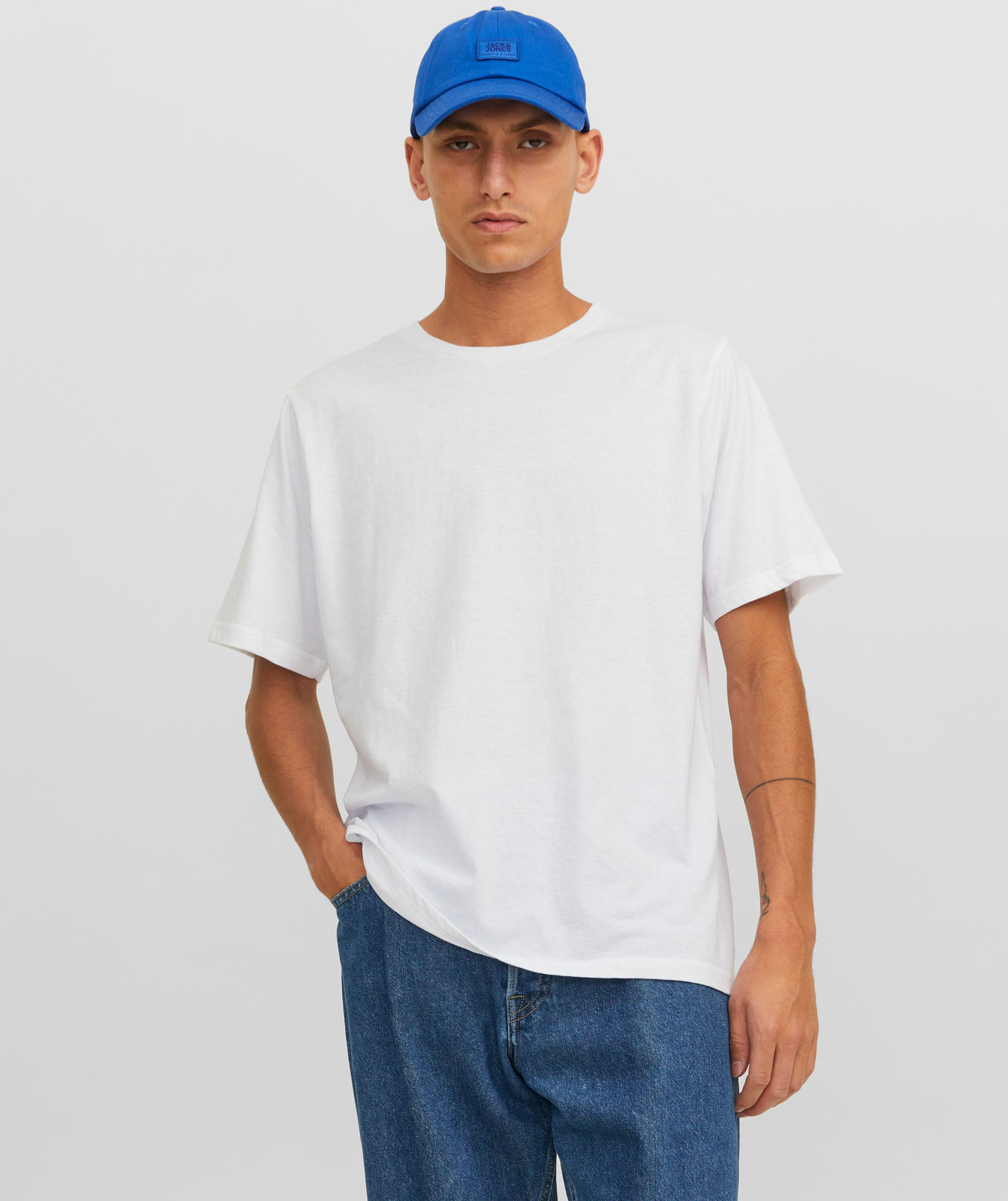 Jack & Jones JACUNDER 3-pak kort&aelig;rmet undertr&oslash;je, White , large image number 5