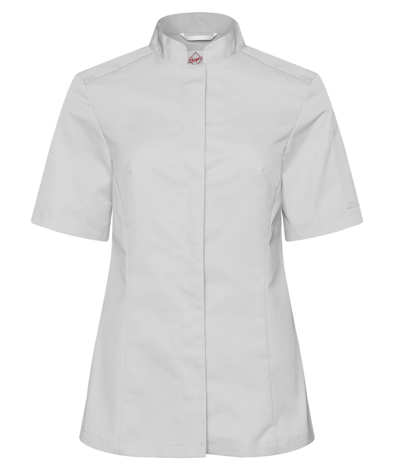 Segers kortermet dame kokkejakke, Lysegr&aring;