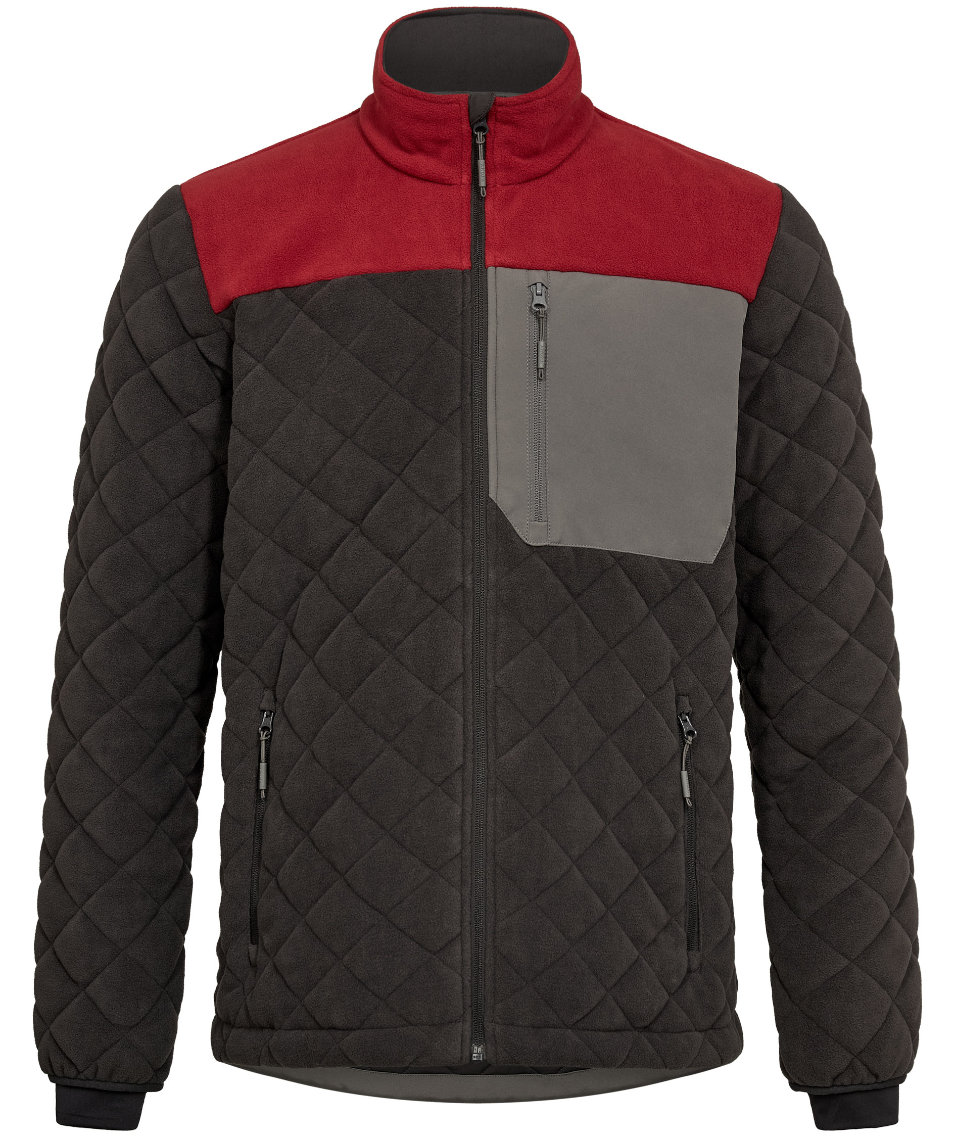 Engel Entire vattert fleecejakke, Anthracite Grey/Flame