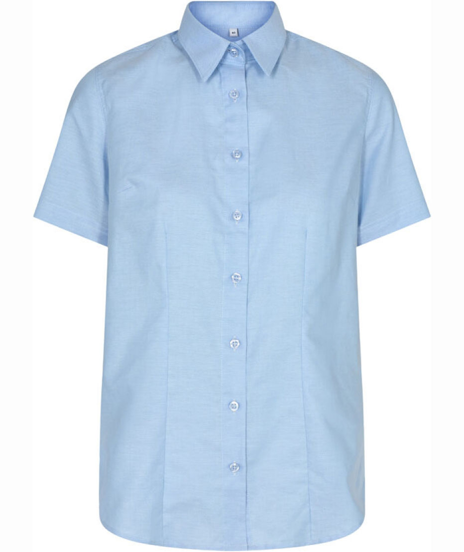 Angli Oxford Classic fit kort&auml;rmad skjorta dam, Ljusbl&aring;