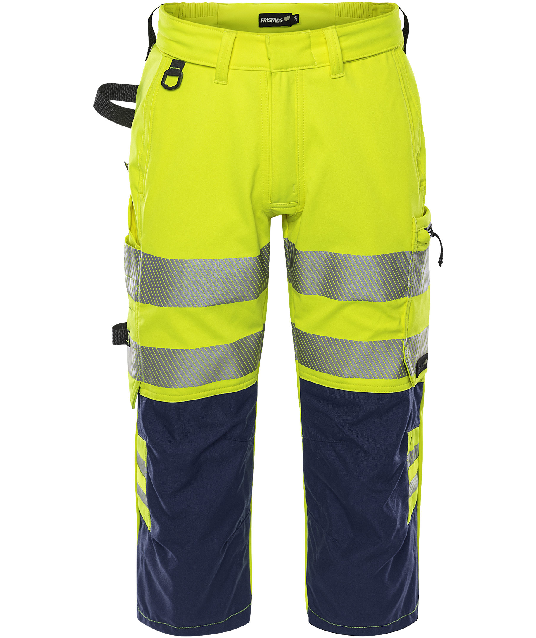 Fristads hantverkspiratbyxa 2666 GSTP, Varsel yellow/marinbl&aring;