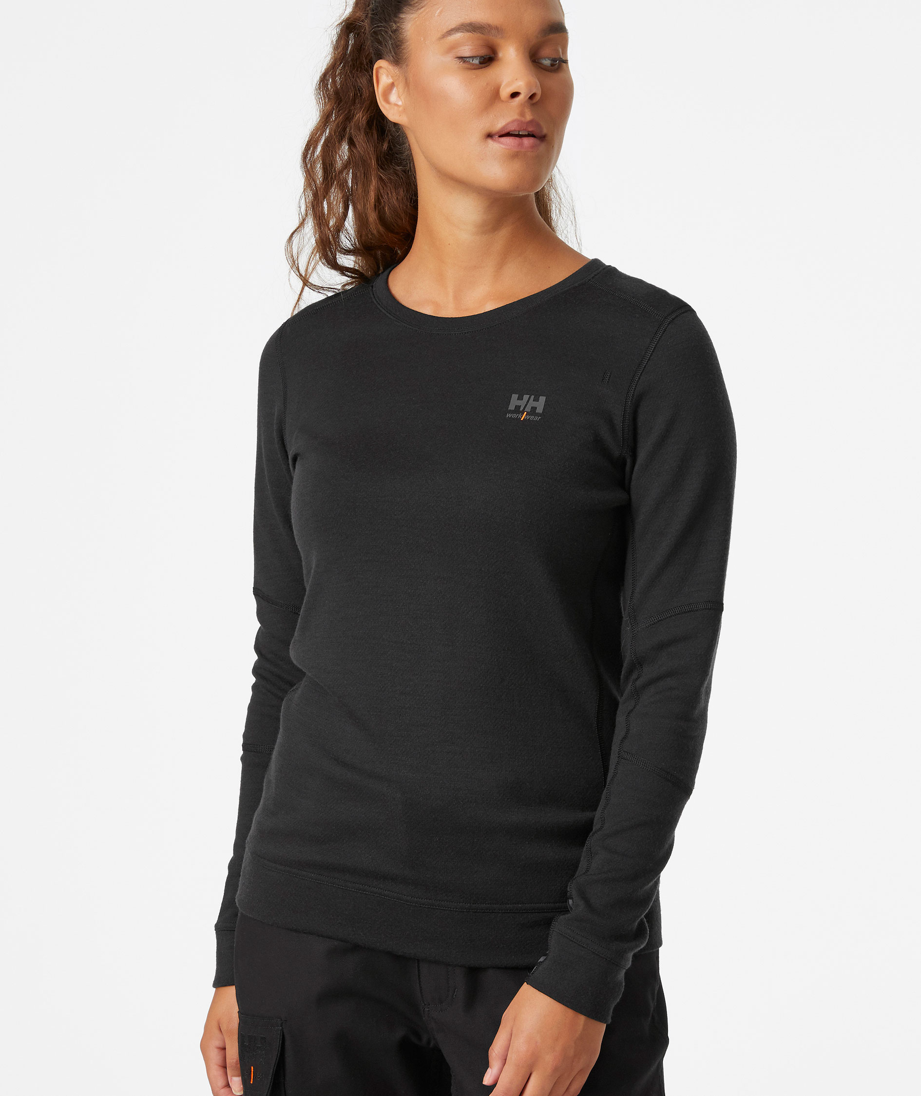 Helly Hansen Lifa Merino dam l&aring;ng&auml;rmad undertr&ouml;ja med merinoull, Svart, large image number 1