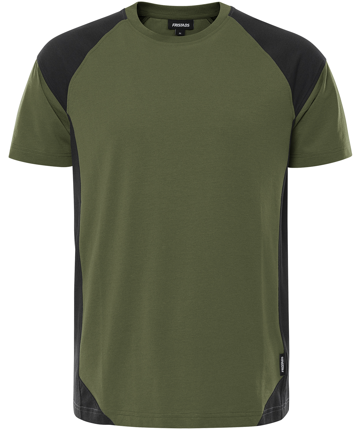 Fristads Heavy T-shirt 7046 GTM, Army Green/Black, Army Green/Black, swatch