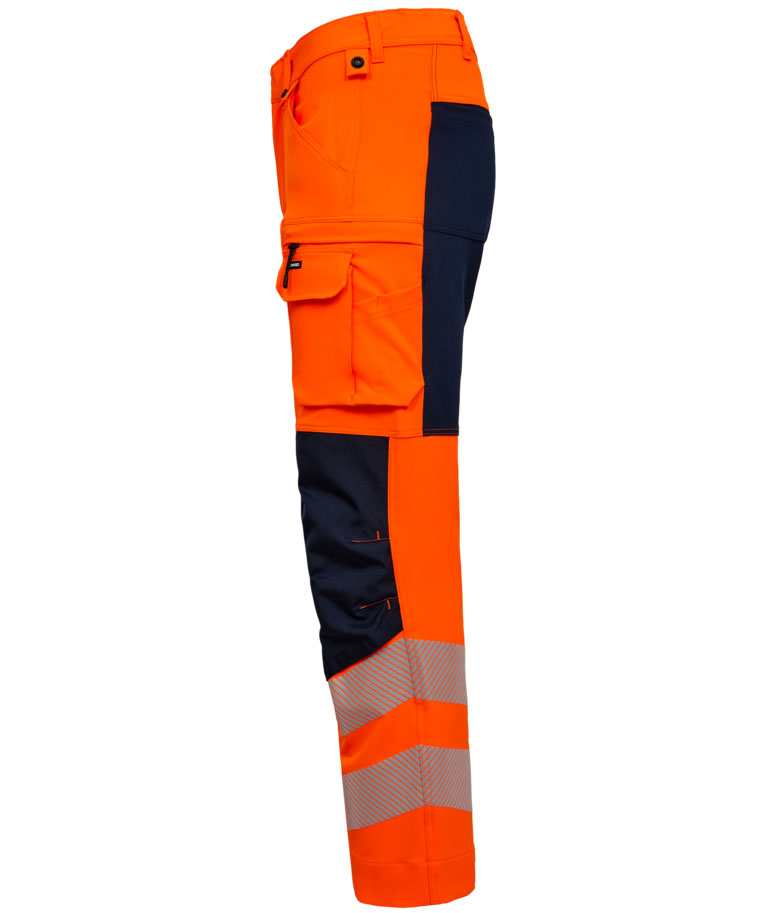 Engel Safety arbetsbyxa full stretch, Orange/Blue Ink, large image number 3