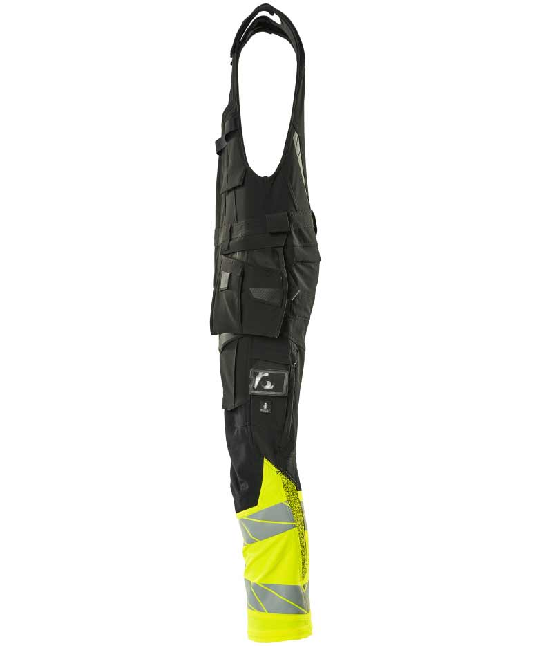 Mascot Accelerate Safe one-piece  full stretch, Black/Hi-Vis Yellow, large image number 2