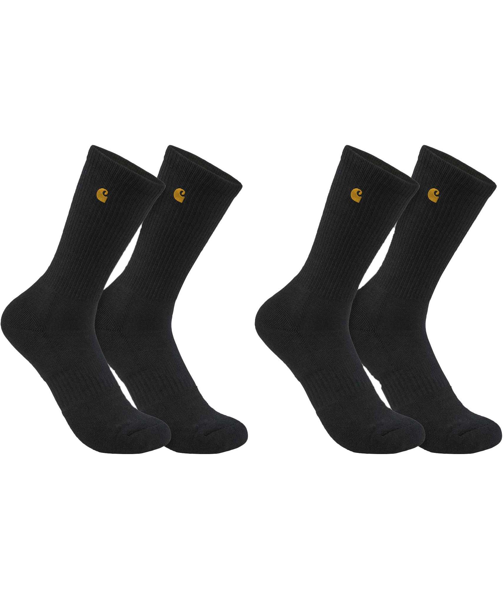 Carhartt Crew 2-pack str&oslash;mper, Black