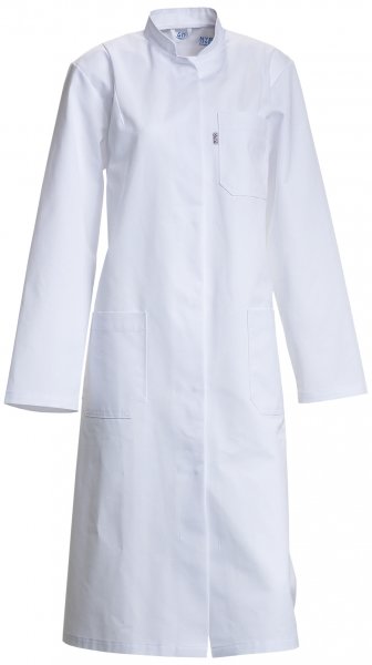 Nybo Workwear Heartbeat ekstra lang damekittel med kinakrave, Hvid, large image number 0