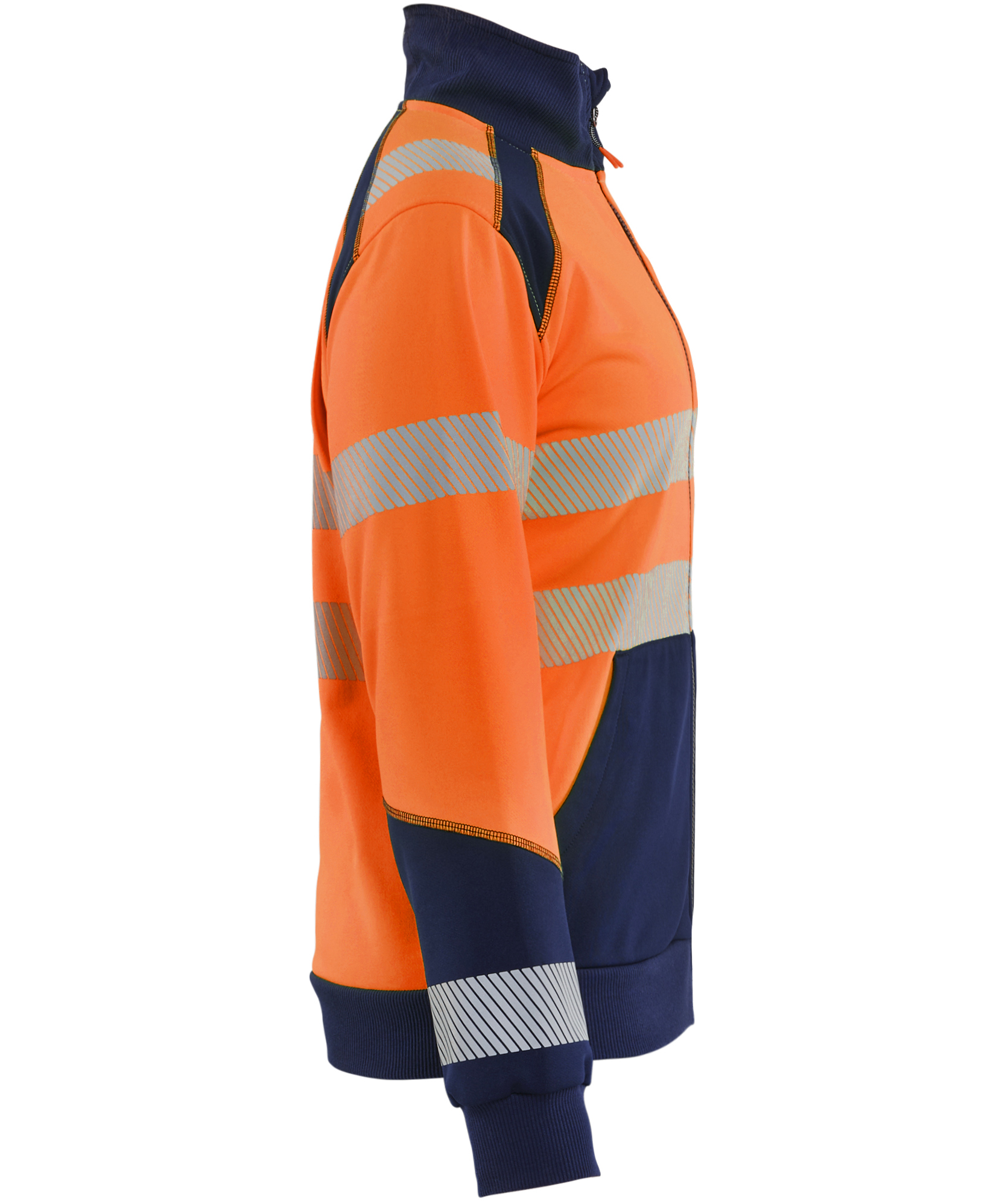 Bl&aring;kl&auml;der women's cardigan, Hi-Vis Orange/Navy, large image number 3