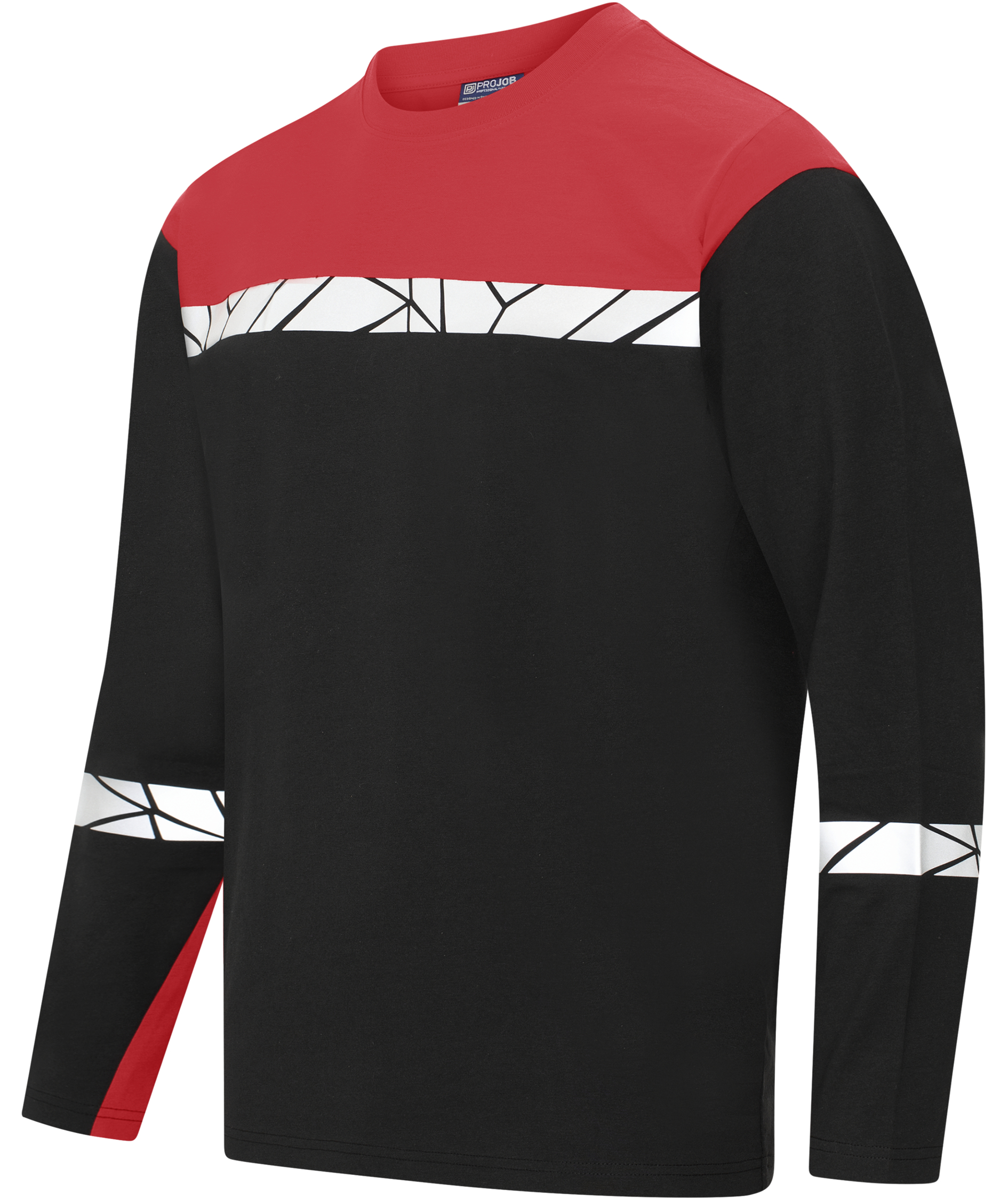 ProJob long-sleeved T-shirt 7002, Black/Red, large image number 4