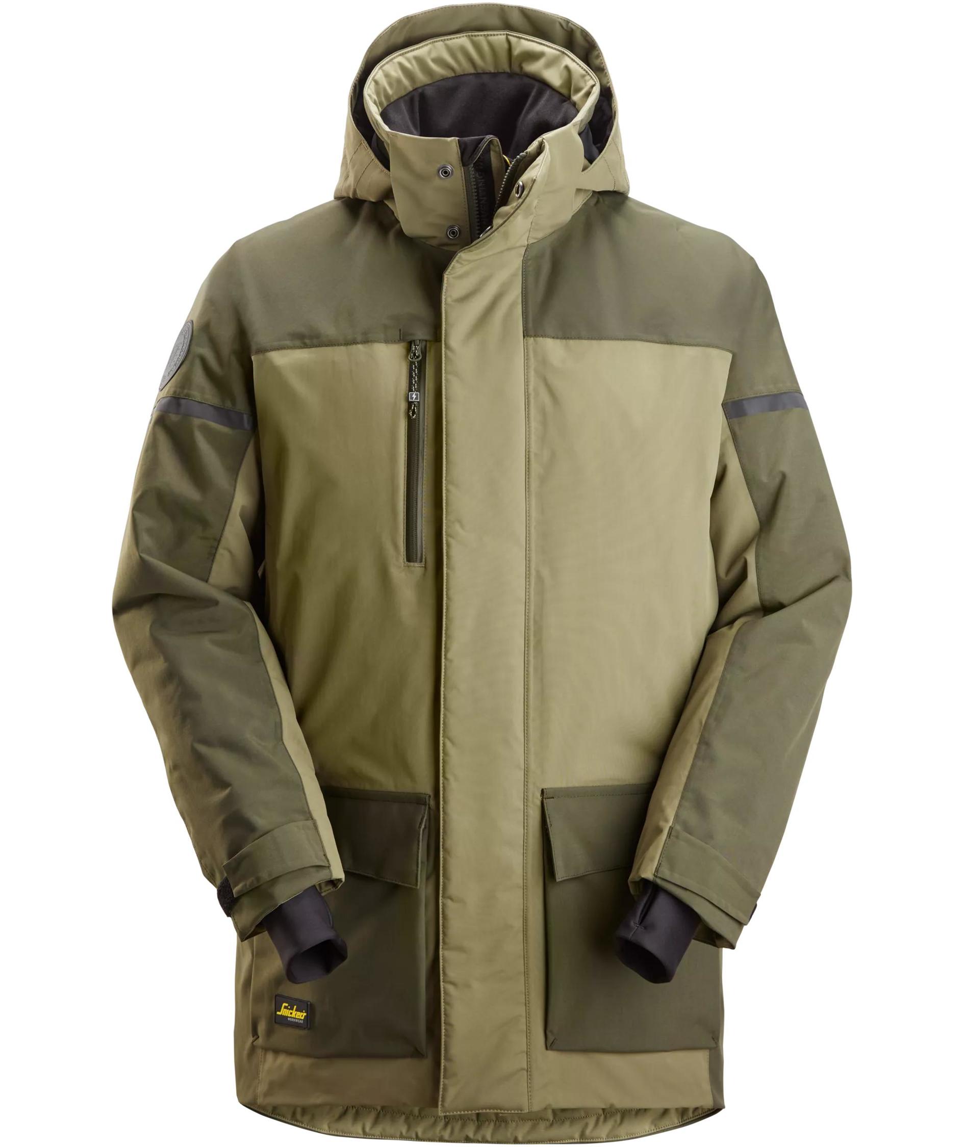 Snickers AllroundWork parkas 1801, Khaki Green/Dark Khaki Green, Khaki Green/Dark Khaki Green, swatch