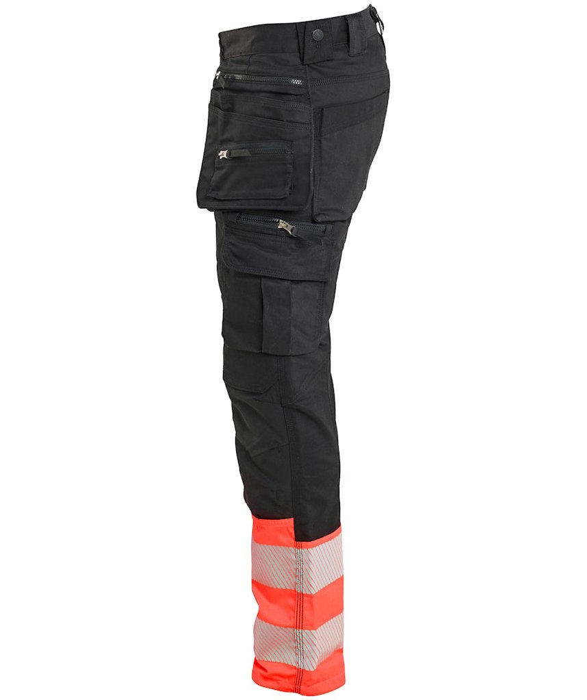 Bl&aring;kl&auml;der craftsman trousers, Black/Hi-Vis Red, large image number 3