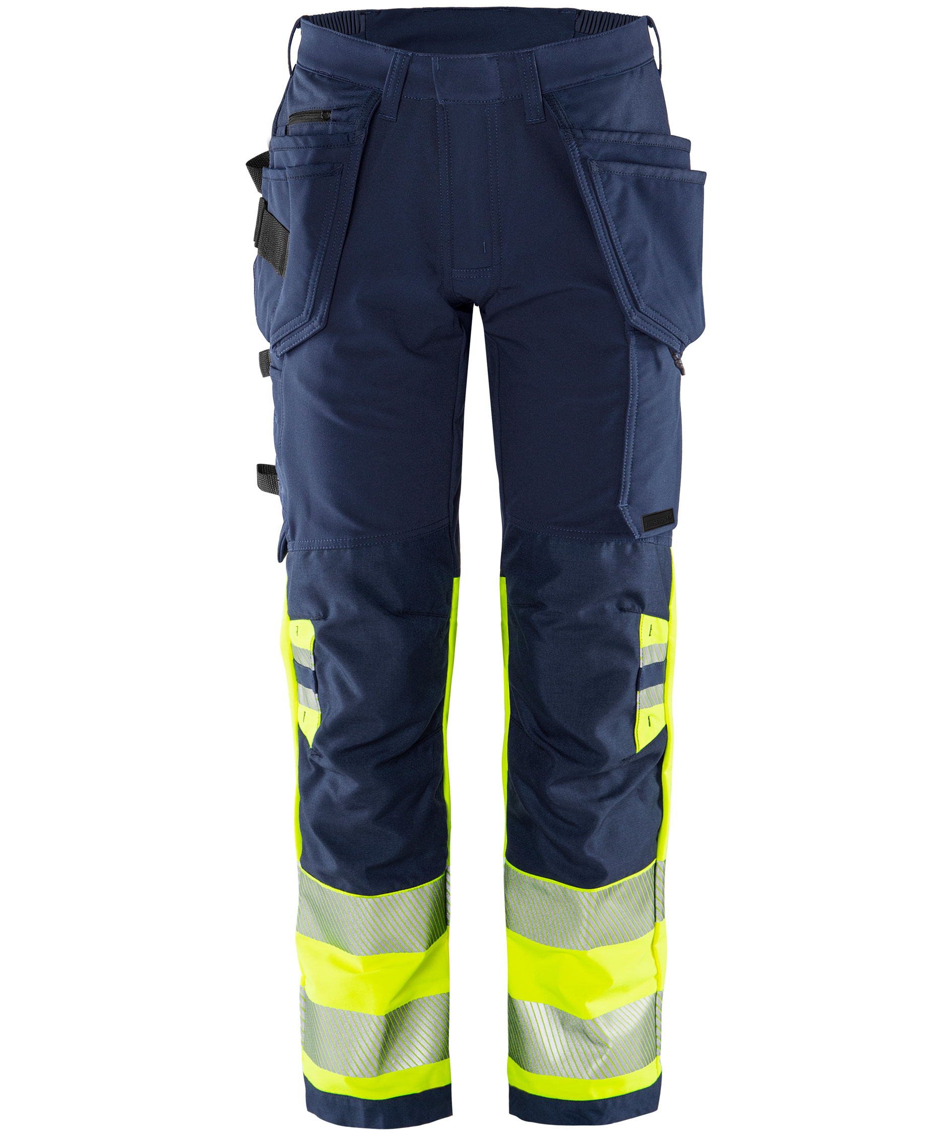 Fristads Green hantverksbyxa full stretch 2643 GSTP, Varsel gul/marinbl&aring;, large image number 0