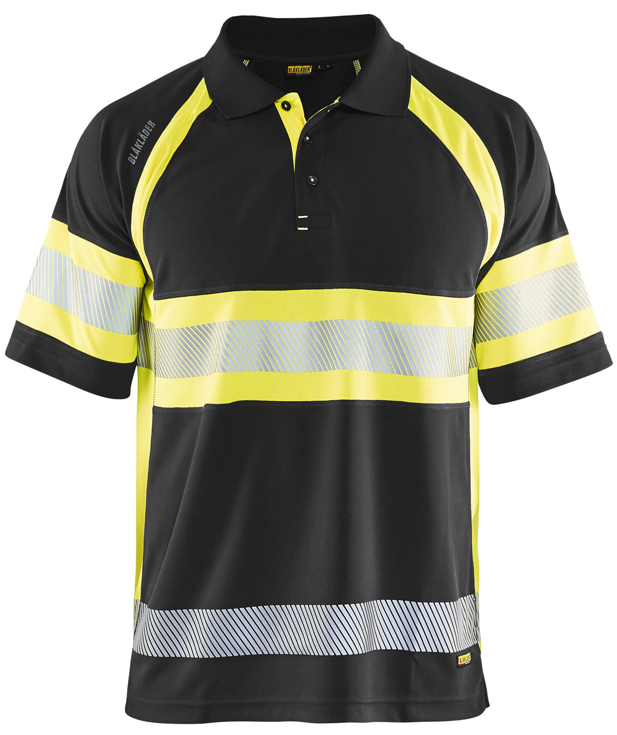 Bl&aring;kl&auml;der polo, Sort/Hi-Vis Gul, large image number 0