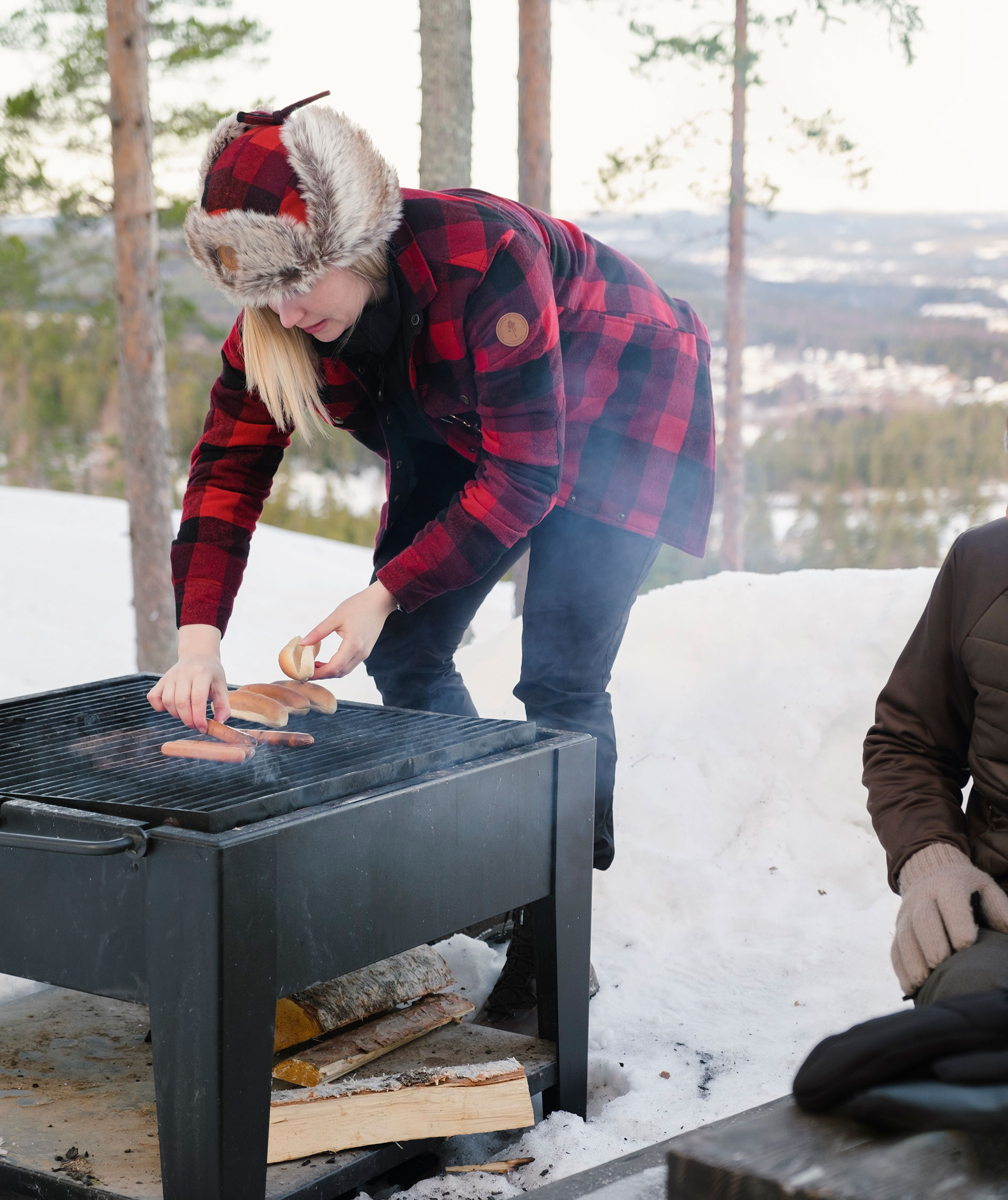 Pinewood Canada Classic 2.0 foret dame skjortejakke, Black/Red, large image number 12