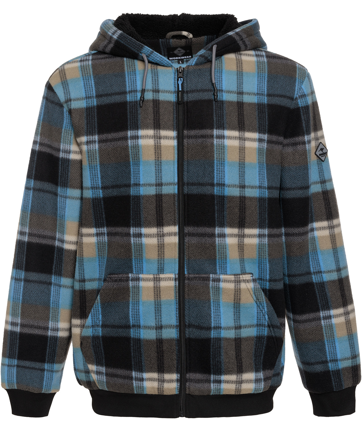 Roadsign fleecejacka, Black/Aqua