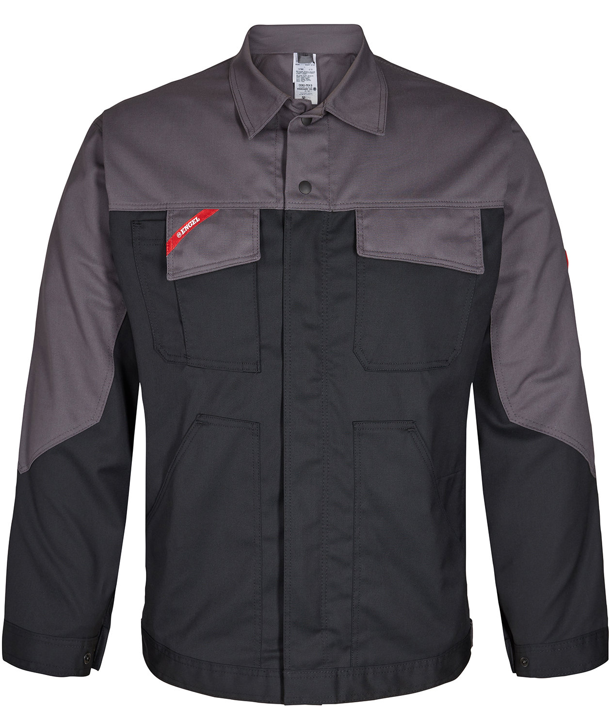 Engel Enterprise arbejdsjakke, Sort/Gr&aring;