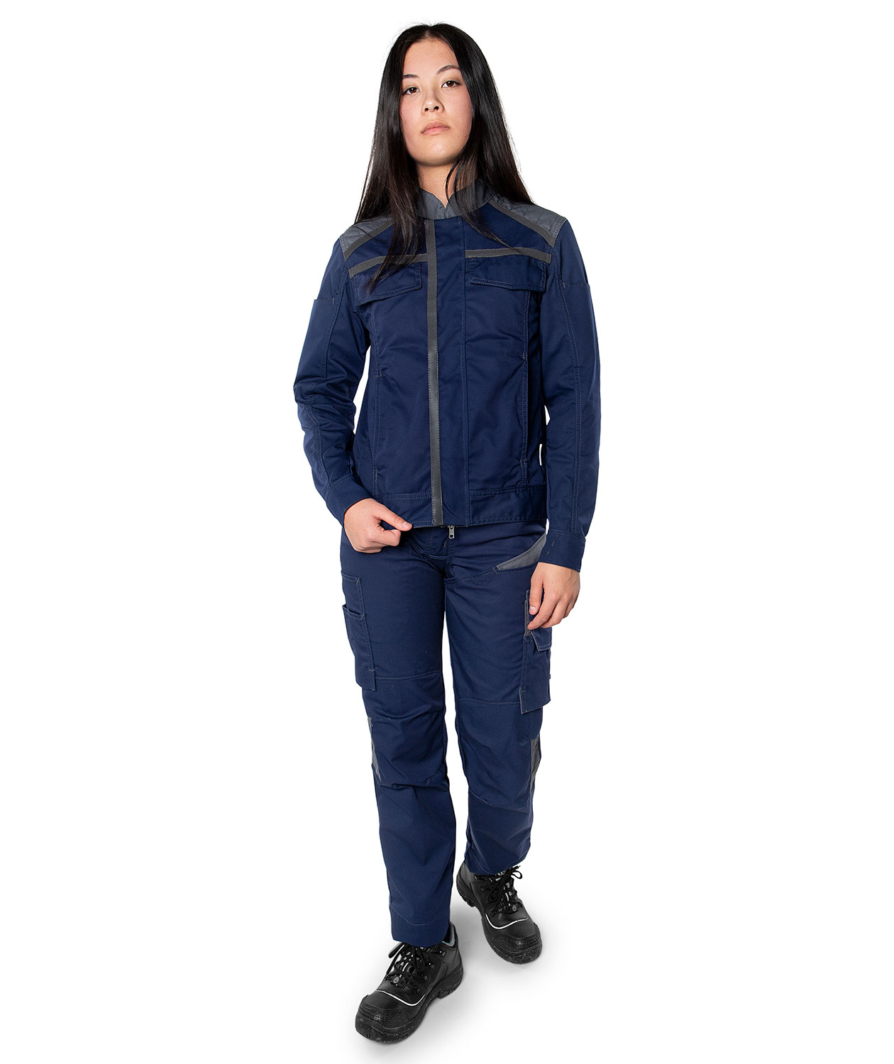 Fristads Damen Arbeitsjacke, Marine/Grau, large image number 2