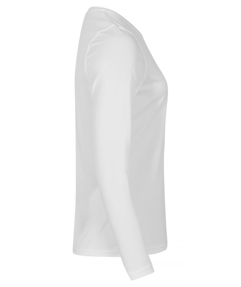 Clique Basic Active l&aring;ng&auml;rmad T-shirt dam, Vit, large image number 5