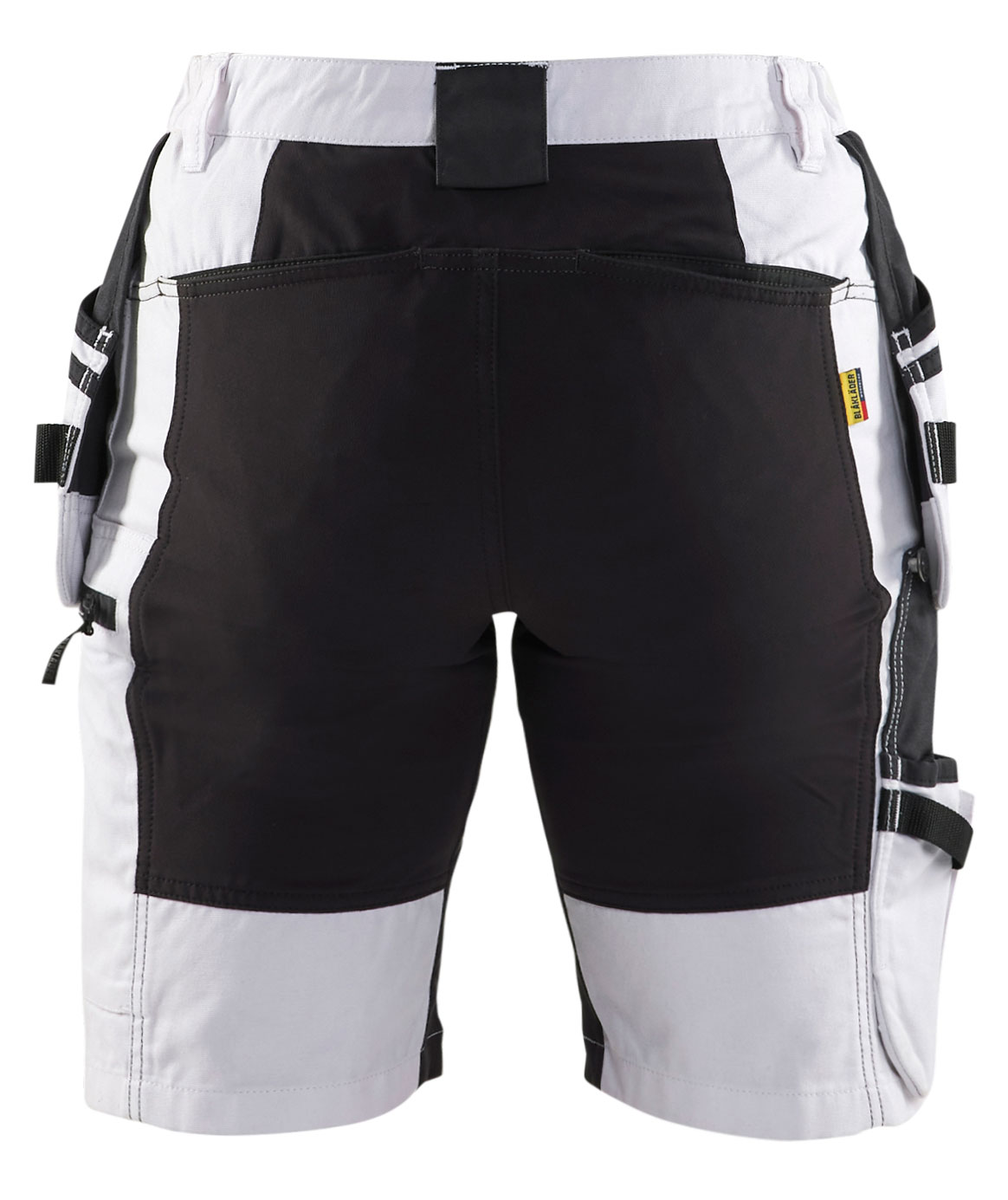 Bl&aring;kl&auml;der dame h&aring;ndv&aelig;rkershorts, Hvid/Sort