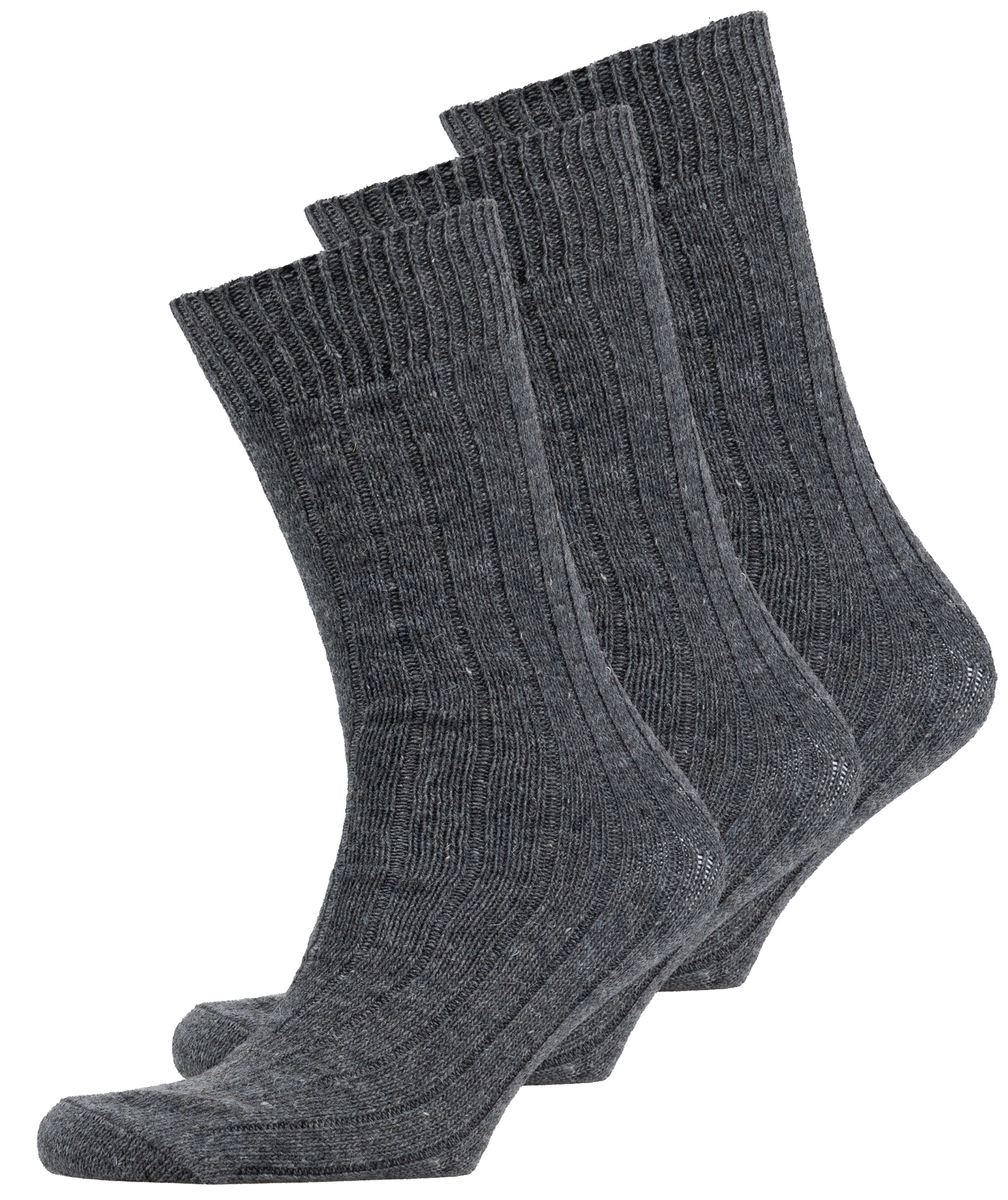Westborn 3-pack wool socks, Middle Grey Malenge