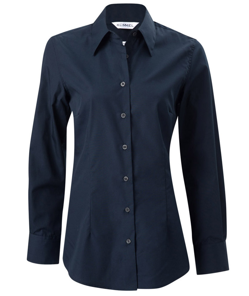K&uuml;mmel Kate Classic fit poplinskjorta dam, Marinbl&aring;