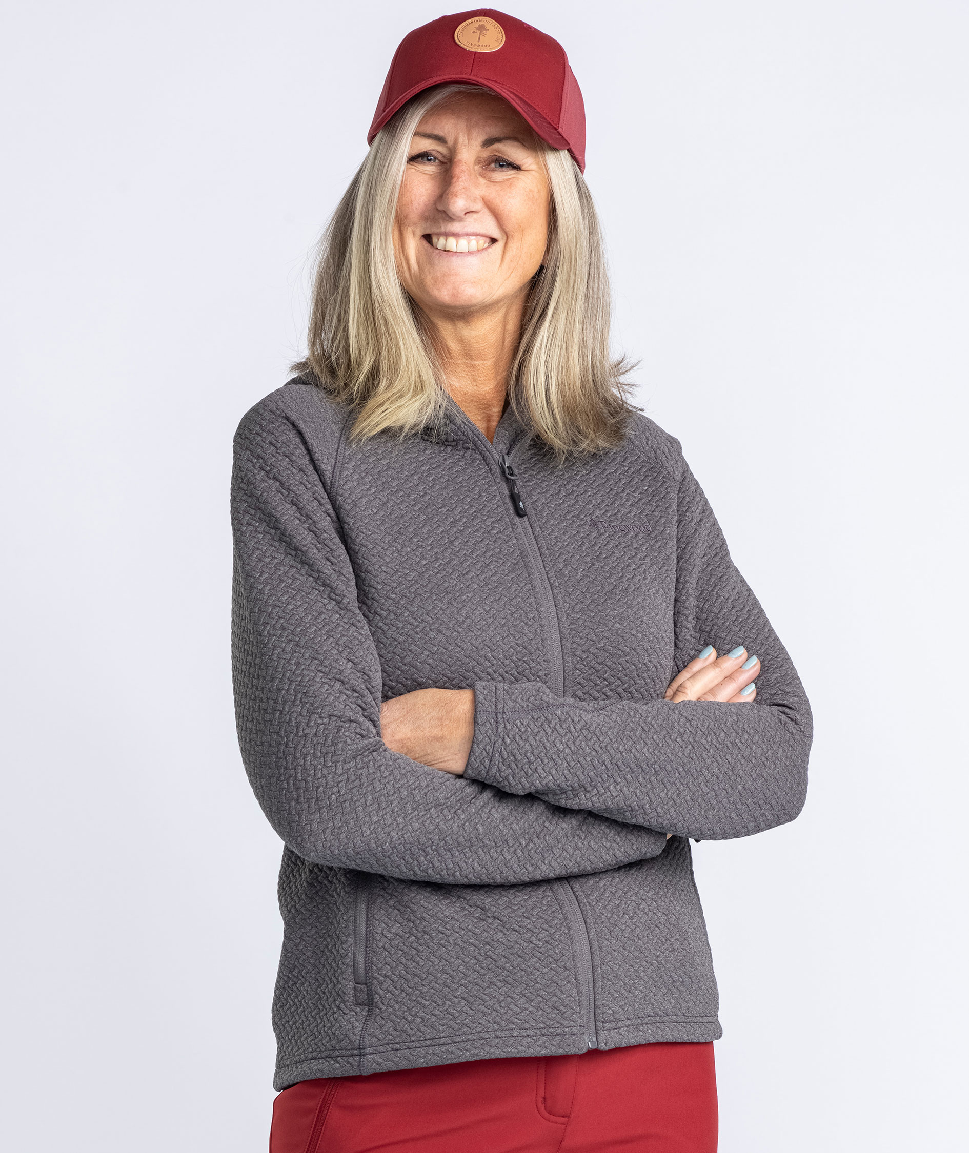 Pinewood Everyday Travel dame h&aelig;ttetr&oslash;je med lynl&aring;s, Grey melange 