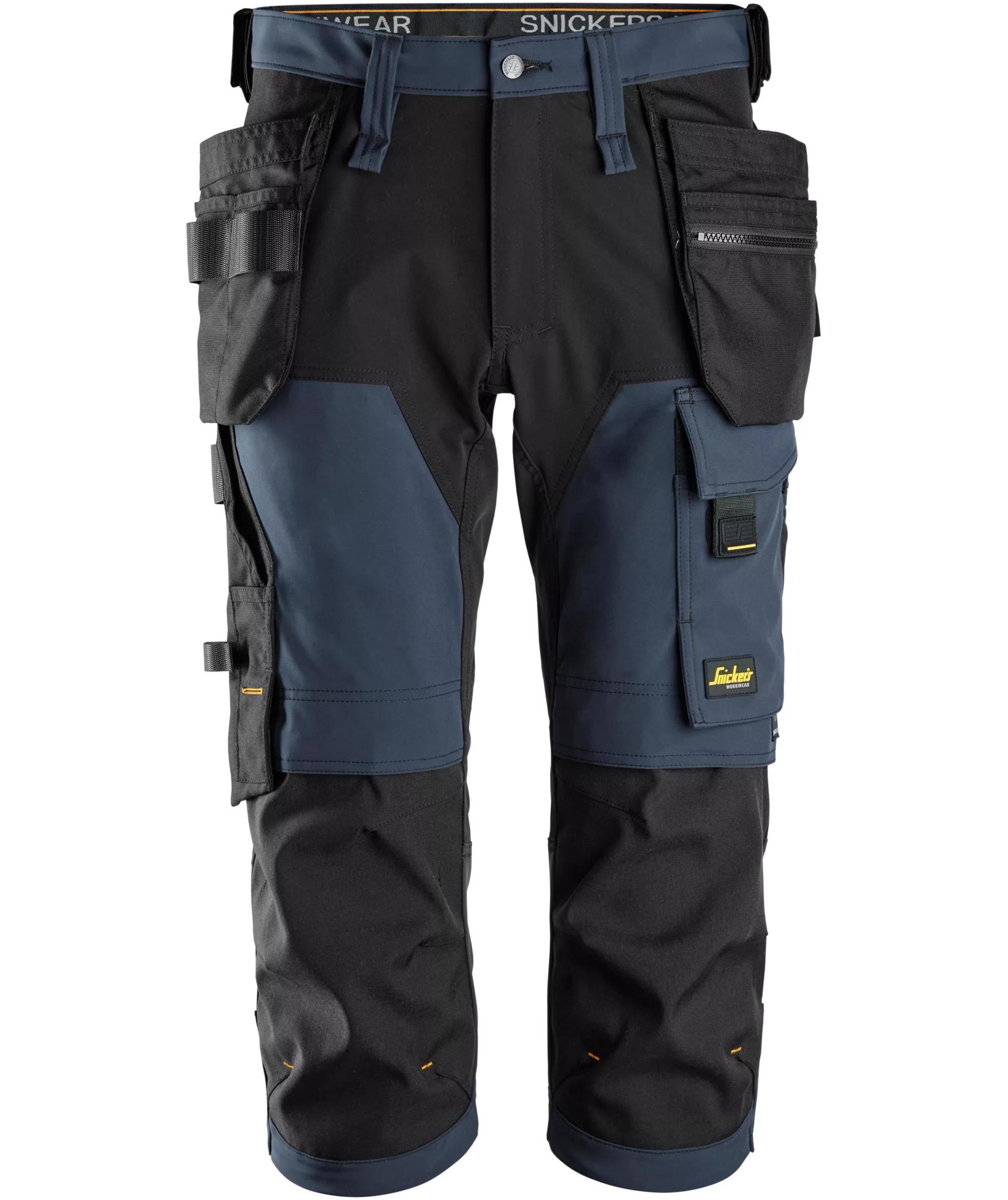 Snickers AllroundWork h&aring;ndverksknickers 6178 full stretch, Navy/black, Navy/black, swatch