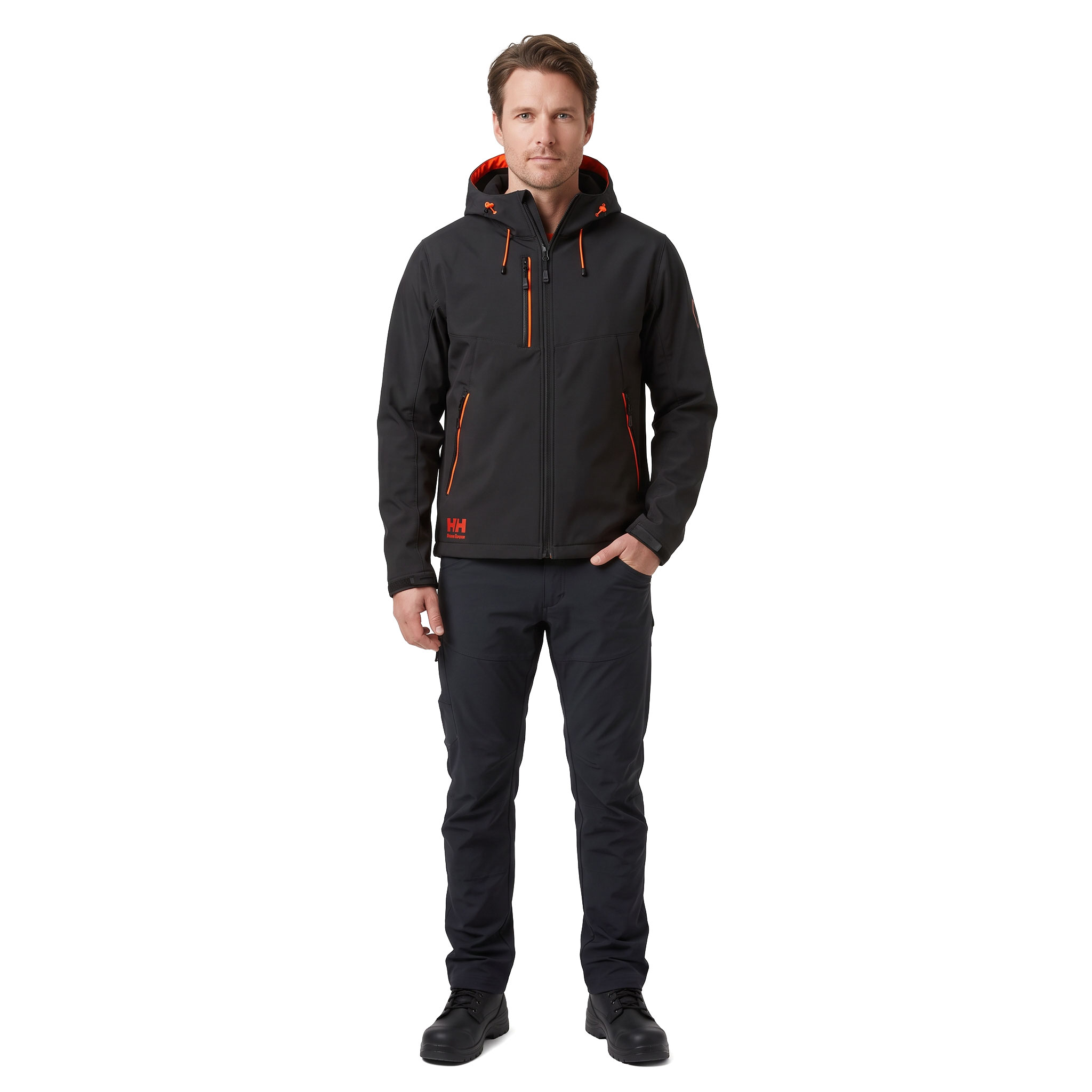 Helly Hansen Chelsea Evo. softshell jacket full stretch, Black/Orange, large image number 2