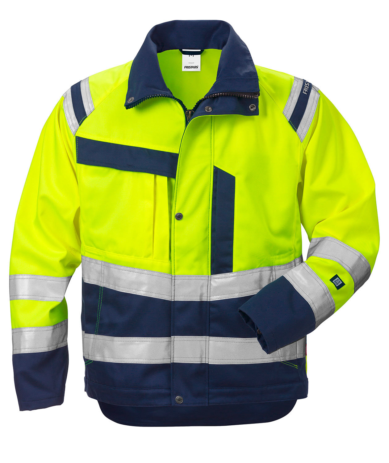 Fristads arbetsjacka dam 4129, Varsel gul/marinbl&aring;