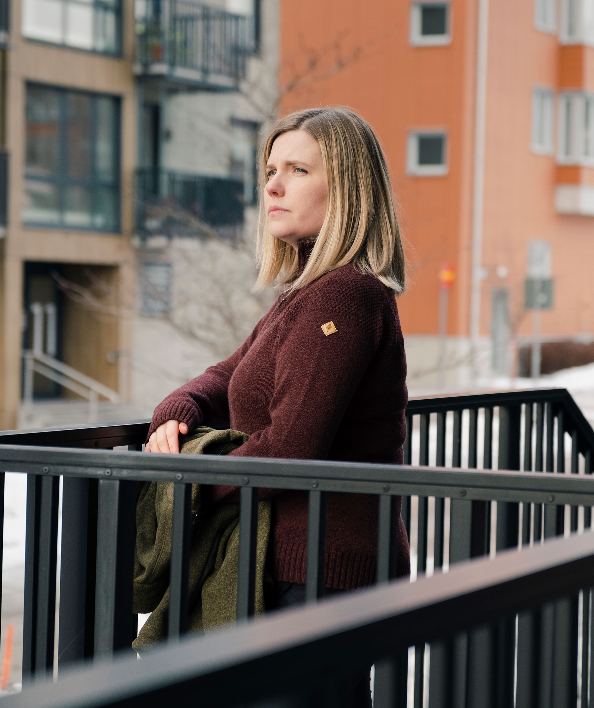 Pinewood&nbsp;V&auml;rnamo T Neck dame striktr&oslash;je, Earth Plum Melange