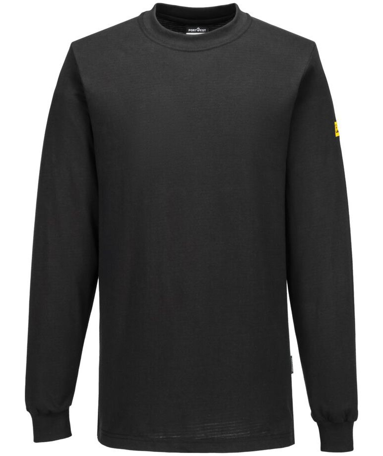 Portwest ESD langermet T-skjorte, Svart