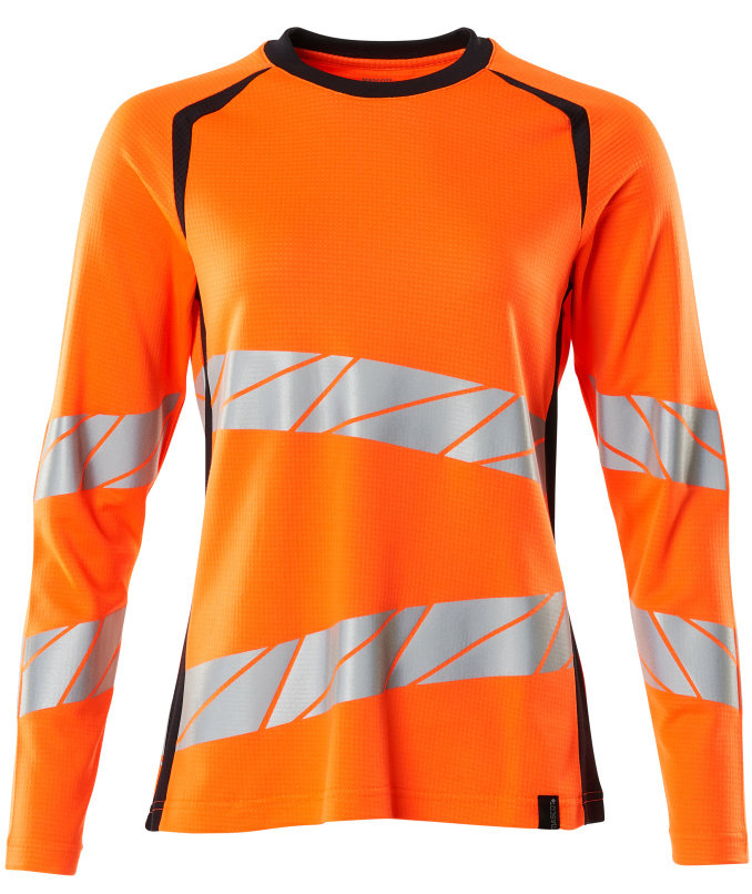 Mascot Accelerate Safe langermet dame T-skjorte, Hi-vis Orange/M&oslash;rk Marine, Hi-vis Orange/M&oslash;rk Marine, swatch
