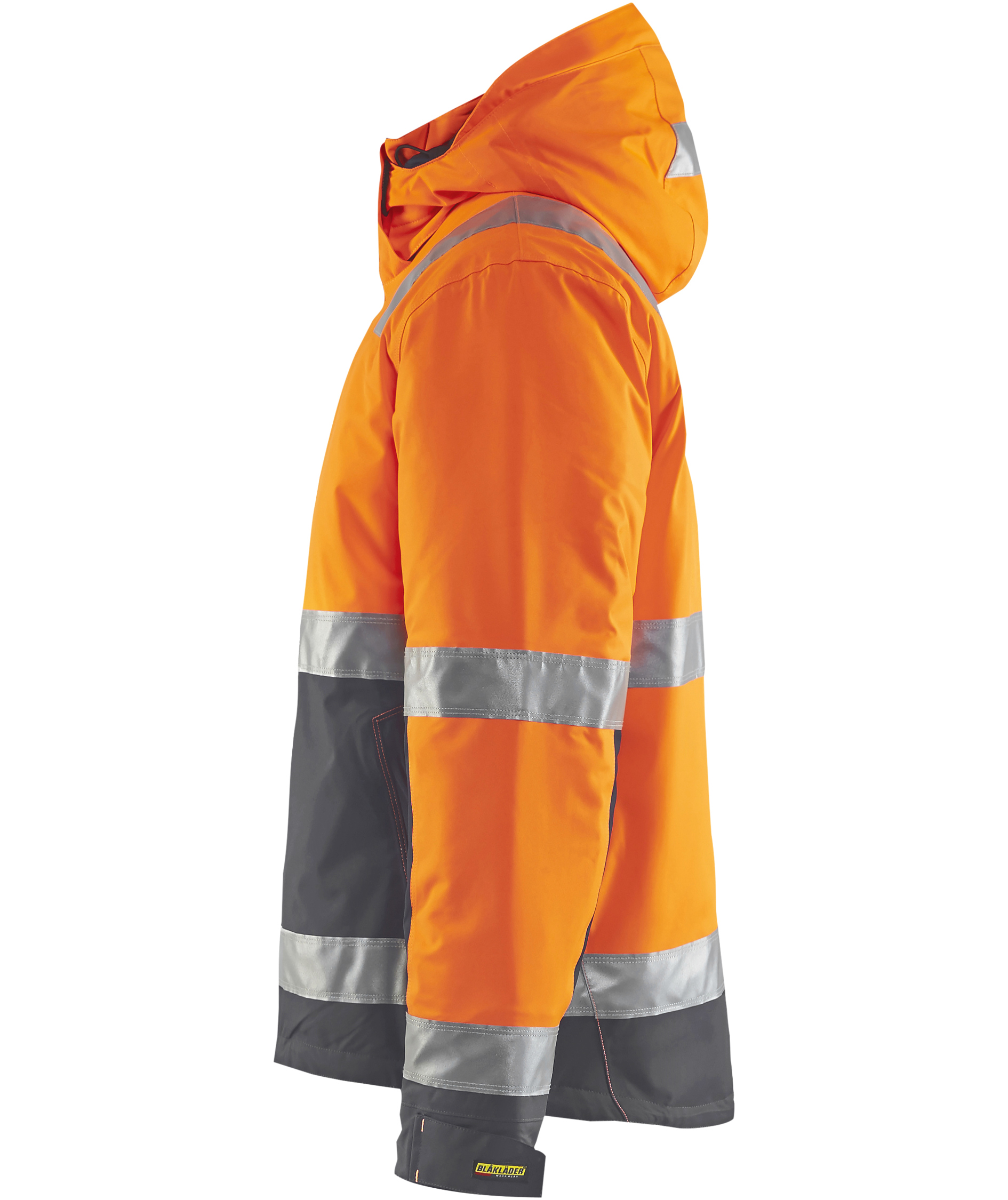 Bl&aring;kl&auml;der Vinter arbejdsjakke, Hi-Vis Orange/Mellemgr&aring;, large image number 3