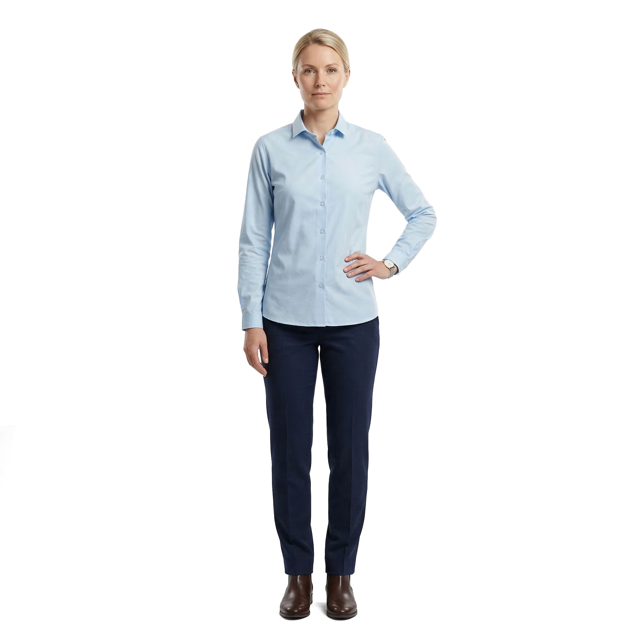 NewTurn Super Stretch Slim women's Slim fit shirt, Lightblue, large image number 2